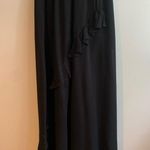 Reformation NWT Black Ruffle Semi-sheer Maxi Skirt Size Medium Photo 5