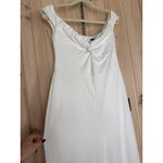Lulus NWT  Stunning Existence White Off-the-Shoulder Knot-Front Jumpsuit Size L Photo 4
