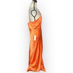 Bardot  Ambroise Asymmetric One Shoulder Dress Women's 12 Orange Maxi Slit NWT Photo 5