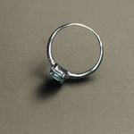 Stunning Solid Silver Ring With 0.6ct Asscher Cut Moissanite Photo 2