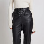 NA-KD Black Leather Trousers Photo 0