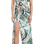 PatBo EDEN PRINT ONE SHOULDER MAXI DRESS SZ 2 Green Photo 2