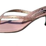 Donald Pliner Couture Metallic Pitone Snake Leather Shoe Sandal New Thong $215 Pink Size 10 Photo 2
