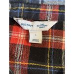 Old Navy Red/White Plaid Flannel Boyfriend Button Up Long Sleeve Shirt Size L Photo 4