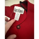 Vtg 80s Women's Red Black Tapestry Trim Button Long Maxi Dress 28 Holiday NWT Photo 3