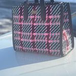 Kate Spade Manhattan Woven
pink & black Tweed Plaid Large Tote Photo 11