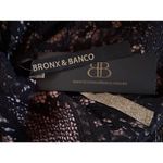 Bronx and Banco Allegra Midi Black Guipure Lace Tan Fringe Midi Dress NWT Large Photo 9