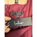 Lulus NWT  Glamorous Disposition Burgundy Ruched Maxi Dress Bridesmaid Gala Sz L Photo 5