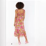 Show Me Your Mumu  Pink and Yellow Floral Midi Dress Photo 1