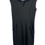 Lafayette 148  New York Grey Sequin Sleeveless Dress Pockets Career Womens 8 Photo 0
