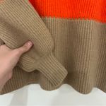 THML  Color Block Sweater Orange Brown Photo 5