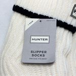 Hunter  Cream Cable Knit Socks with Striped Cuff ONe Size Fits Most Photo 2