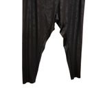 Ava & Viv Black Metallic Pull On Stretch High Rise Slim Cropped Leggings Size 2X Photo 3