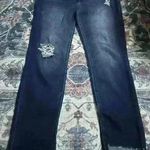 Kensie  Jeans Distressed Mid-Rise Knockout  Skinny Ankle Jeans Blue Women 12/32 Photo 0