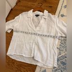 J.Crew Linen Bungalow Popover Linen Top White Size M Photo 7
