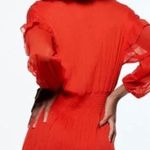 ZARA short ruffled dress red smocked bloggers favorite Photo 1