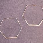 A New Day Gold Hexagon Hoops Photo 0