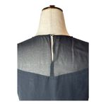 Sandro Shirt Women Small Black Sheer Bodice Lace Detail Top Whimsigoth Gothic Photo 5