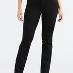 Levi's  505 Straight Leg Black‎ Ink Denim Cotton Blend Jeans Women's Size 4 27x32 Photo 1