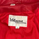 wilson's leather Wilsons • Vtg. Red Leather Long Lapels Batwing 2-Button Lined 80s/90s Women’s S Photo 4