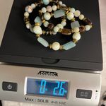 None Handmade Beaded Bracelet Trio Earthy Color Theme Mixed Metal Beads Browns Blues Photo 5