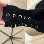 Ba&sh Black Ribbed Sweater With Sleeve Detail Photo 1