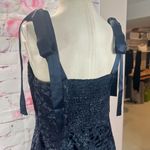 House of Harlow  Women's 1960 Damask Tie Shoulder Velvet Mini Dress Black Size M Photo 5