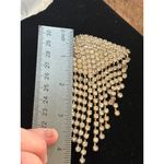 Vintage Rhinestone Waterfall Brooch Pin Jewelry Statement Piece Silver Photo 8