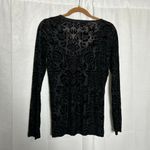 Vintage Denim & Supply Black Semi Sheer Burnout Long Sleeve Scoop Neck Shirt Size M Photo 1