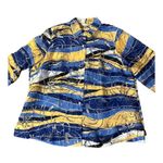Allison Daley Women’s Blouse 22W | Abstract Print 3/4 Sleeve Button-Down Photo 2