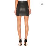 SPRWMN XS 100% Genuine Leather Women’s Stretch Black Mini Contemporary Skirt Photo 1
