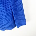 Ralph Lauren LAUREN  Blue Waffle Knit Long Sleeves V-Neck Sweater, Size Small Photo 5