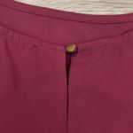 The Limited Wine Red Sleeveless Long Sheer Tank Top Keyhole with Button Back S Photo 6