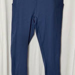Fabletics Navy Oasis PureLuxe High-Waisted 7/8 Leggings Size Medium Photo 0