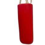 Beach Tote Red Rubber Canvas Lined Tote bag with braided rope handle Photo 2