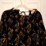 Aritzia LE FOU BY WILFRED  Leman Dress Dark Floral Size 2 90s Ruffle Photo 3