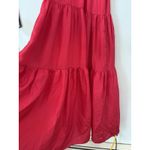 Madewell NWT  Habotai Silk Tiered Halter Dress Watermelon Red High Neck Size XXS Photo 6