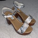 Steve Madden Faux Snakeskin Luna Platform Sandal Sz 9 Photo 0