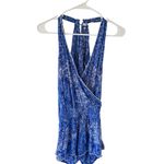 Poupette St. Barth Elise Blue Sleeveless Romper Photo 7