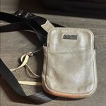 Aimee Kestenberg Leather Metallic Silver Crossbody Bag Photo 0