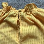 Who What Wear Yellow Ruffle Sleeveless Blouse Photo 5