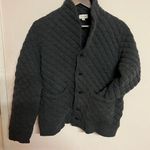 Club Monaco Charcoal gray 100% Cotton retro quilted jacket coat K. Photo 0