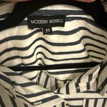 Cropped Striped Long Sleeve Dress Shirt Multiple Size M Photo 2