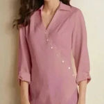 Soft Surroundings Soft Surrounding’s Washed Tencel Tunic Top Petite Small Photo 0