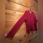 MELLODAY  Women's sweater Long Sleeve Two Pockets Pullover In Deep Red Size M Photo 5