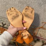 Orange lace up heels Size 11 Photo 1