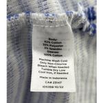 Talbots  Blouse Shirt Woman XL Blue Stripe Puff Sleeve Coastal Beachy Nautical Photo 8