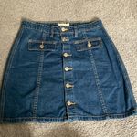 Harper Heritage  blue denim button front mini skirt Photo 0