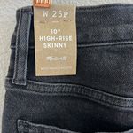 Madewell NWT 10" High Rise Skinny Black Denim Jeans Stretch 25 Petite Photo 5