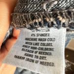 Vintage Denim Blazer Jacket Feather Trim Y2K 2000s Indie Sleaze Small Blue Photo 3